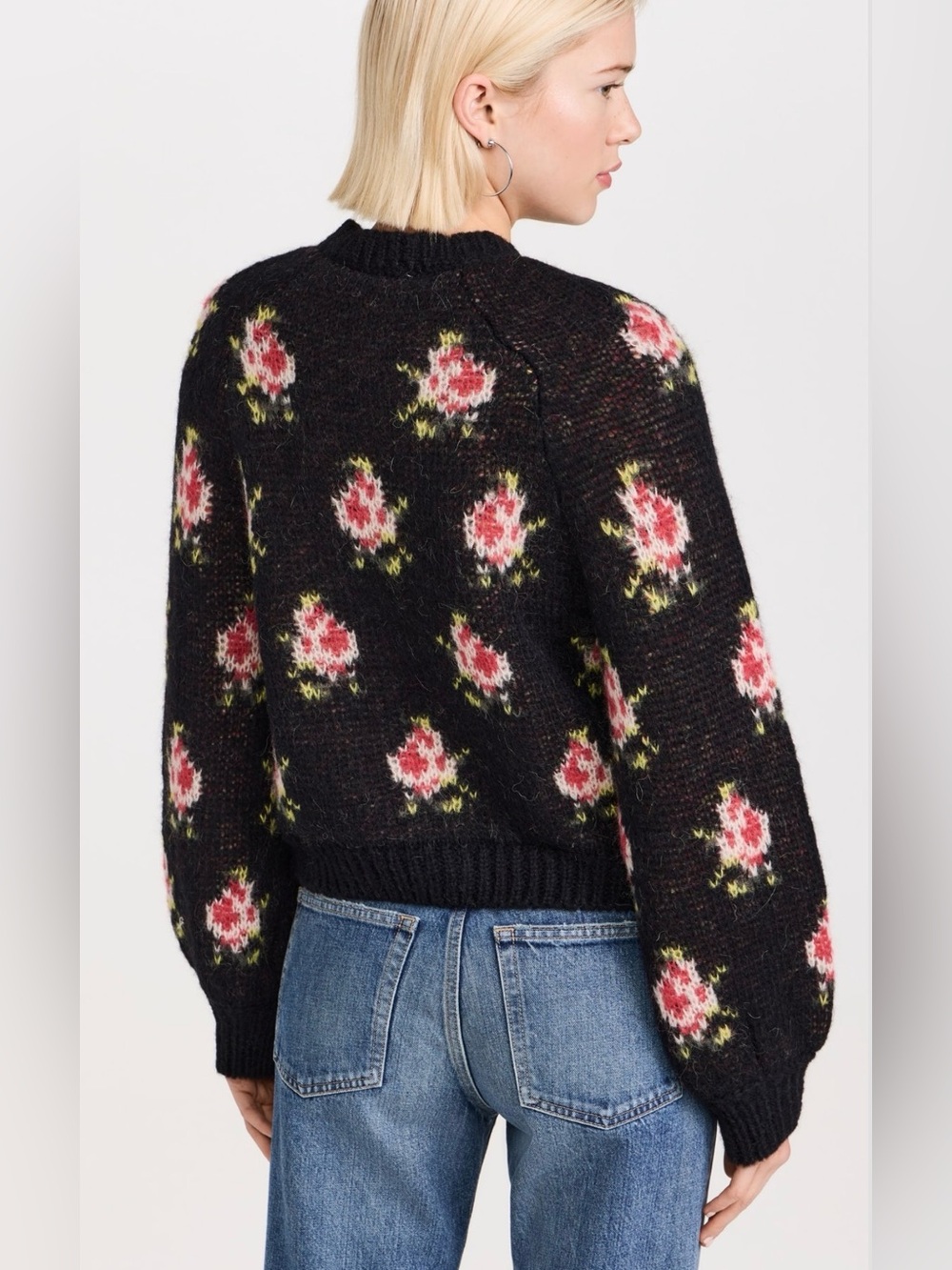 The Great The Carousel Cardigan Black Heirloom Rose Size 1 / Small - Picture 5 of 12